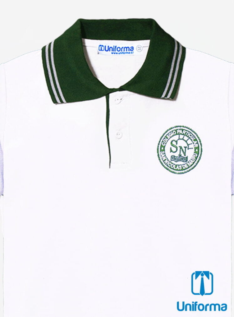Polera uniforme manga corta Colegio San Nicolas
