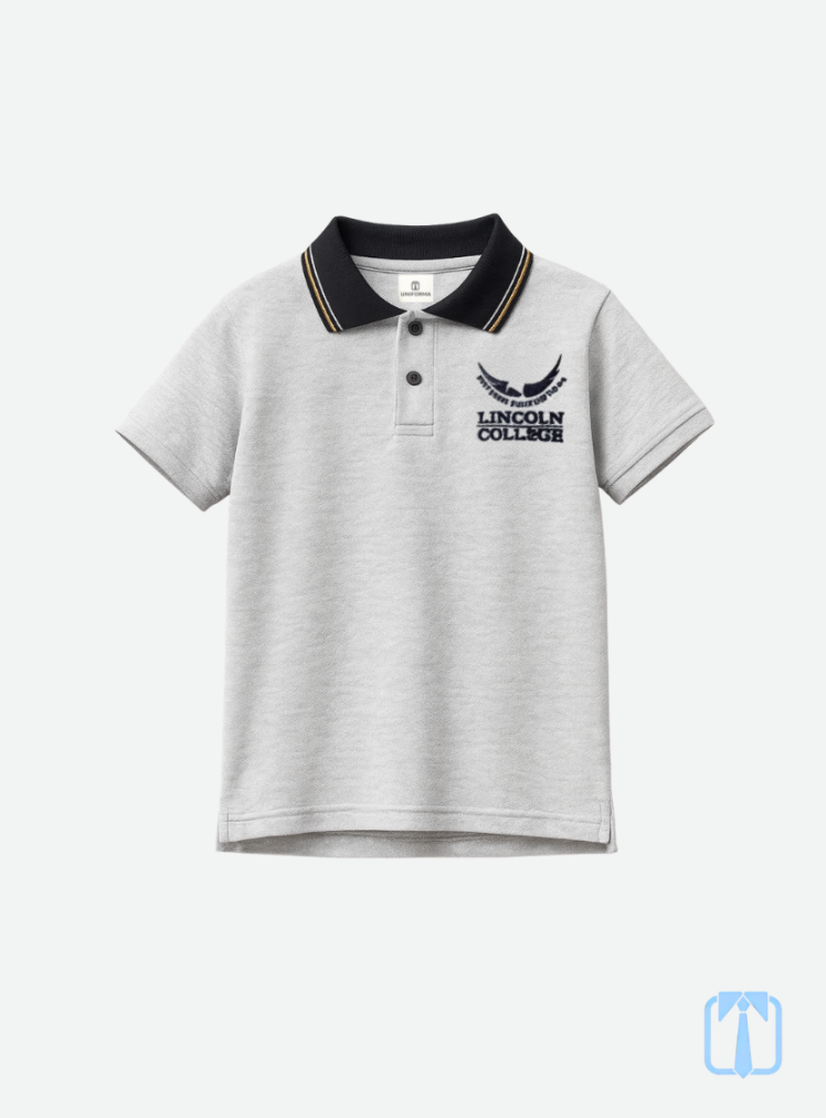 Polera vestir manga corta uniforme Lincoln College