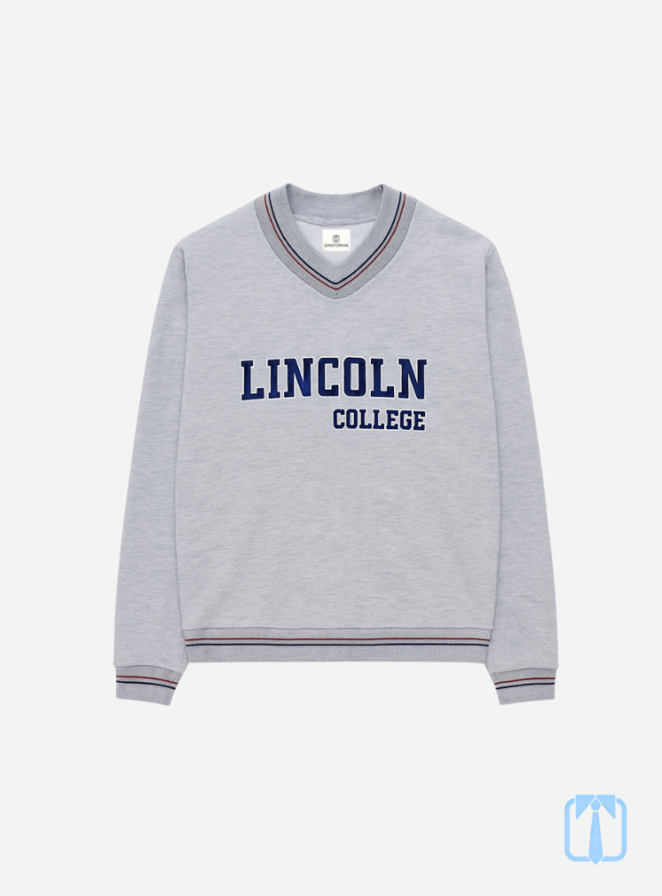 Poleron Buzo Gris Unisex Lincoln College Huechuraba