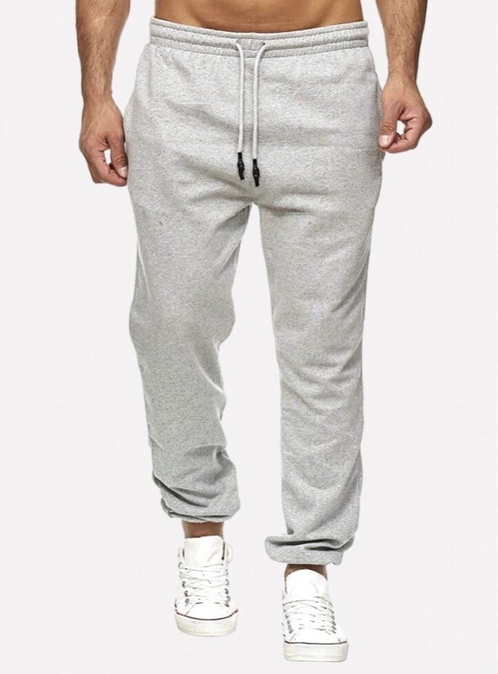 Pantalón Buzo Jogger Gris Claro Hombre