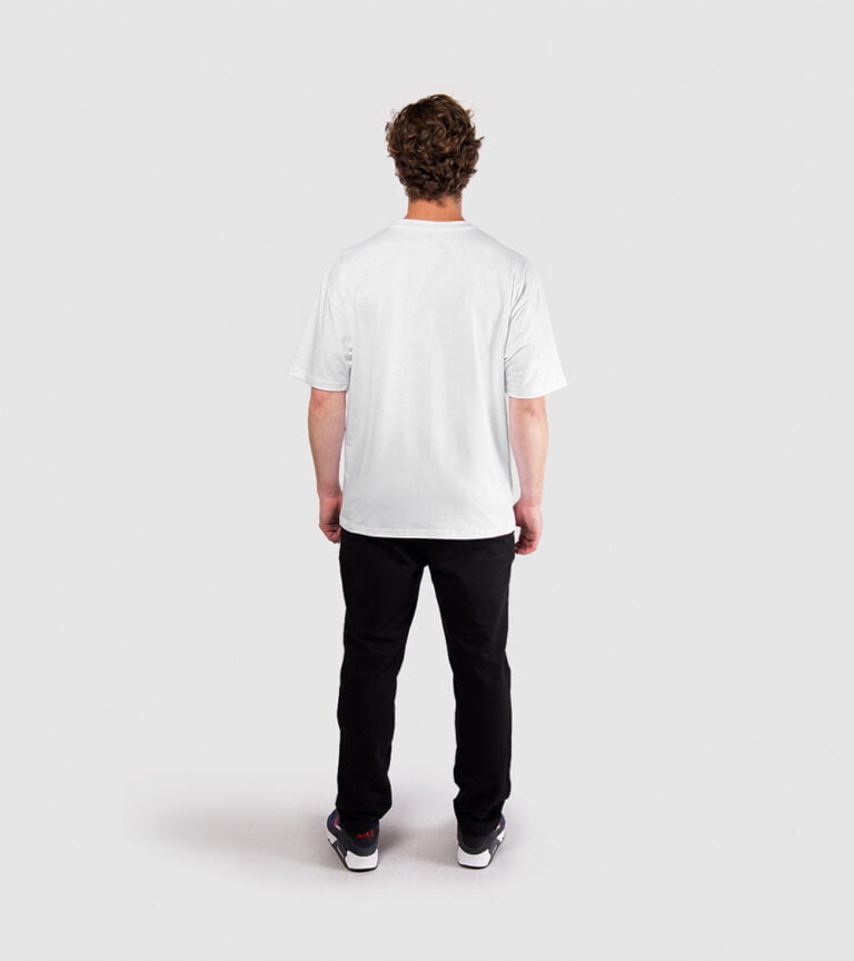 Polera Oversize Minimalista Blanca Hombre Basic Uniforma